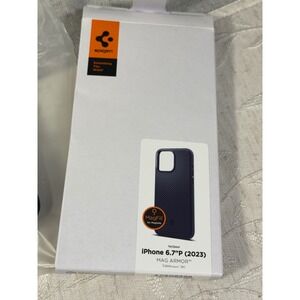 Spigen Mag Armor MagFit iPhone 15 Pro Max Case Navy Blue ACS06598 MagSafe 6.7"